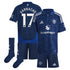 Manchester United EPL Away Mini Kit 2024-25 with Garnacho 17 printing Soccer Shirt - Blue