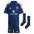 Manchester United EPL Away Mini Kit 2024-25 with Højlund 9 printing Soccer Shirt - Blue