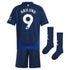 Manchester United EPL Away Mini Kit 2024-25 with Højlund 9 printing Soccer Shirt - Blue