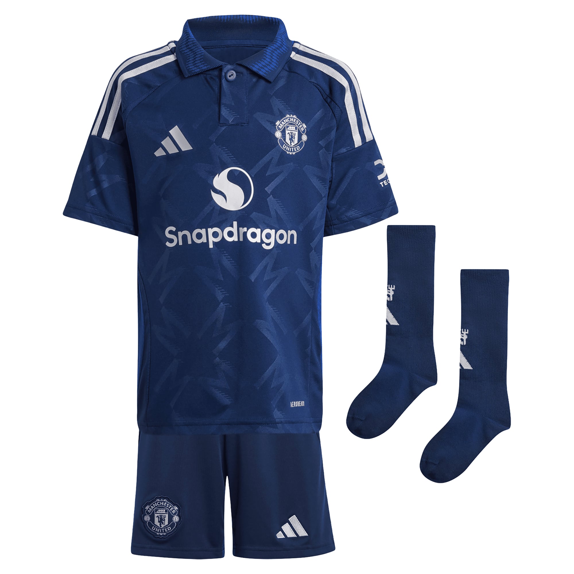 Manchester United EPL Away Mini Kit 2024-25 with Rashford 10 printing Soccer Shirt - Blue