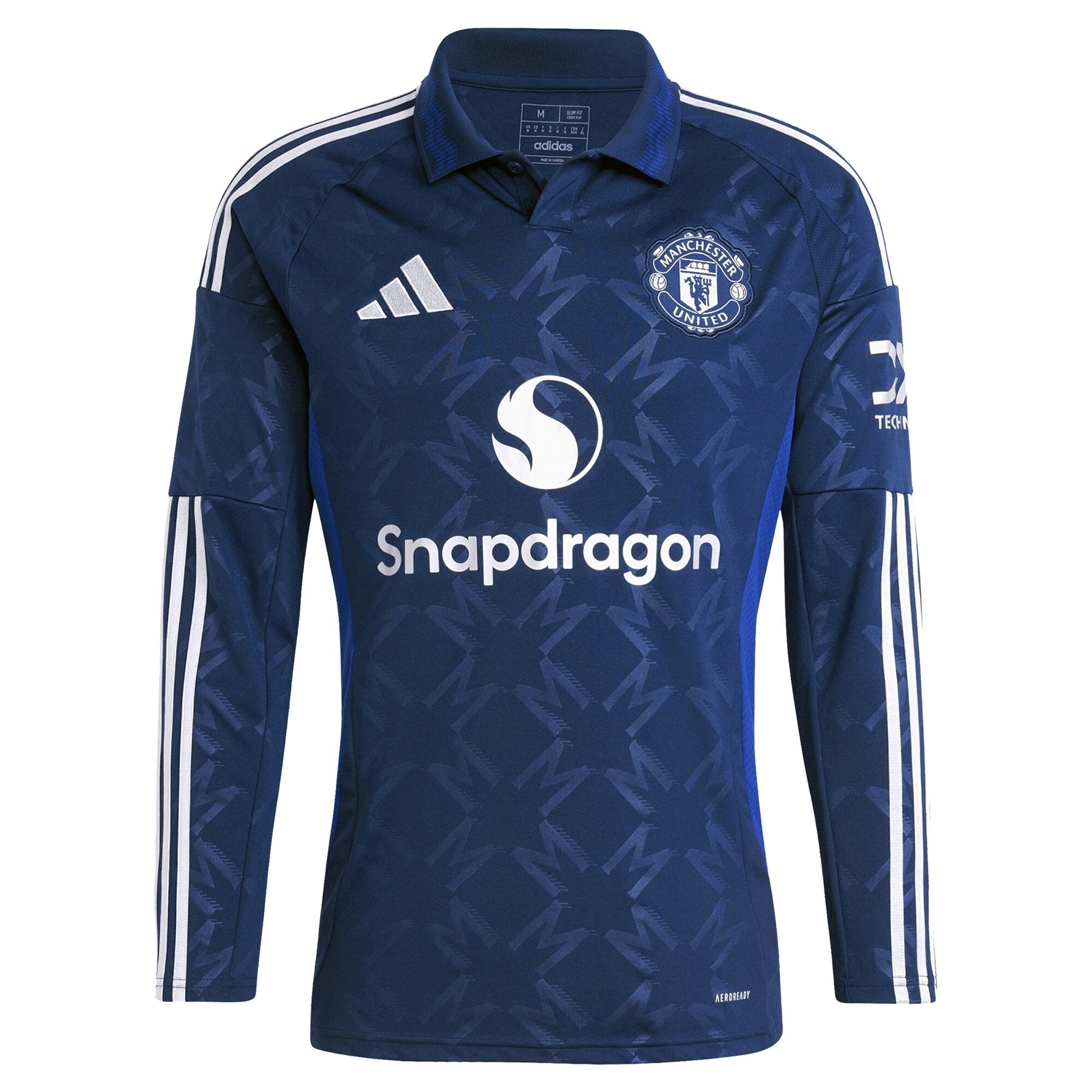 Manchester United EPL Away Shirt 2024-25 - Long sleeve with Mainoo 37 printing Soccer Shirt - Blue
