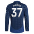 Manchester United EPL Away Shirt 2024-25 - Long sleeve with Mainoo 37 printing Soccer Shirt - Blue