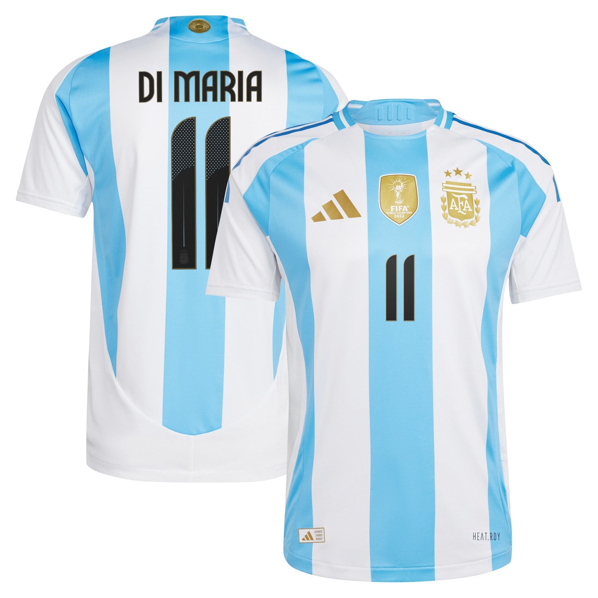 Angel Di Maria Argentina National Team  2024 Home Soccer Shirt - White