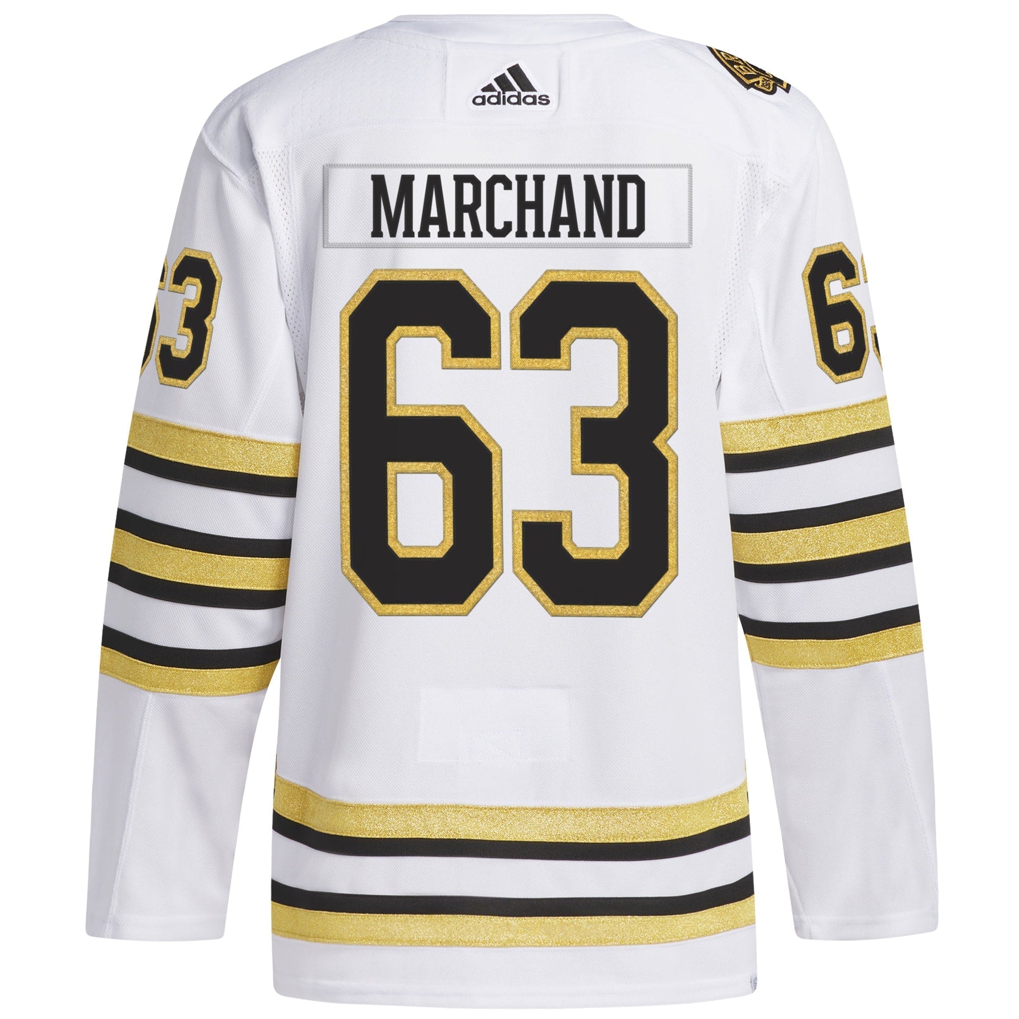 Brad Marchand Boston Bruins  Primegreen 100th Anniversary Player Shirt - White