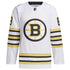 David Pastrnak Boston Bruins  Primegreen 100th Anniversary  Player Shirt - White