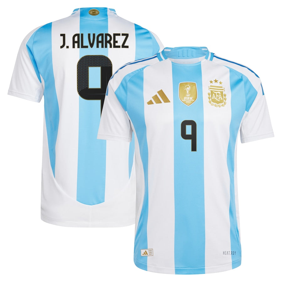 Julián Álvarez Argentina National Team  2024 Home Soccer Shirt - White