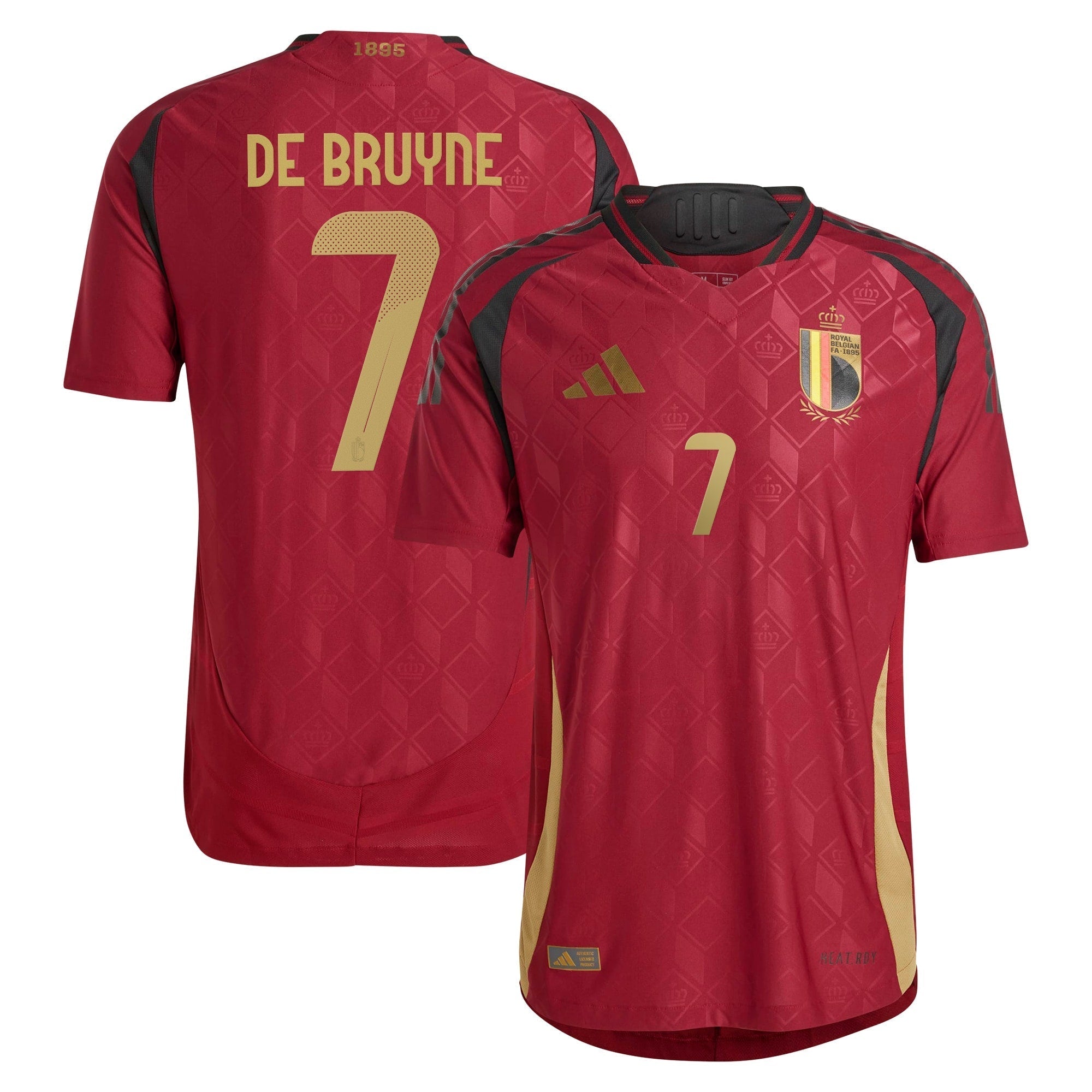 Kevin De Bruyne Belgium National Team  2024 Home Player Soccer Shirt - Burgundy