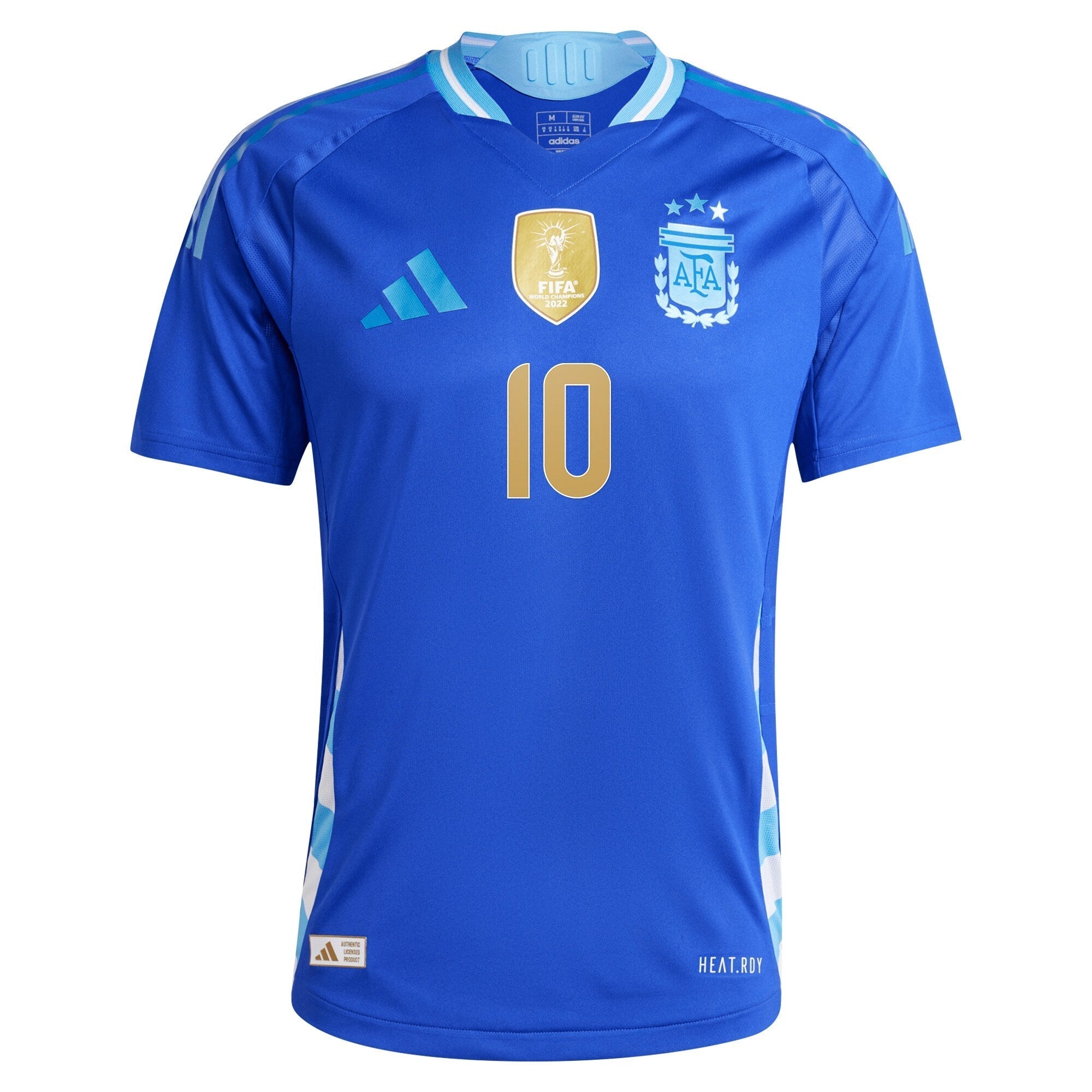 Lionel Messi Argentina National Team 2024 Away Player Soccer Shirt - Blue