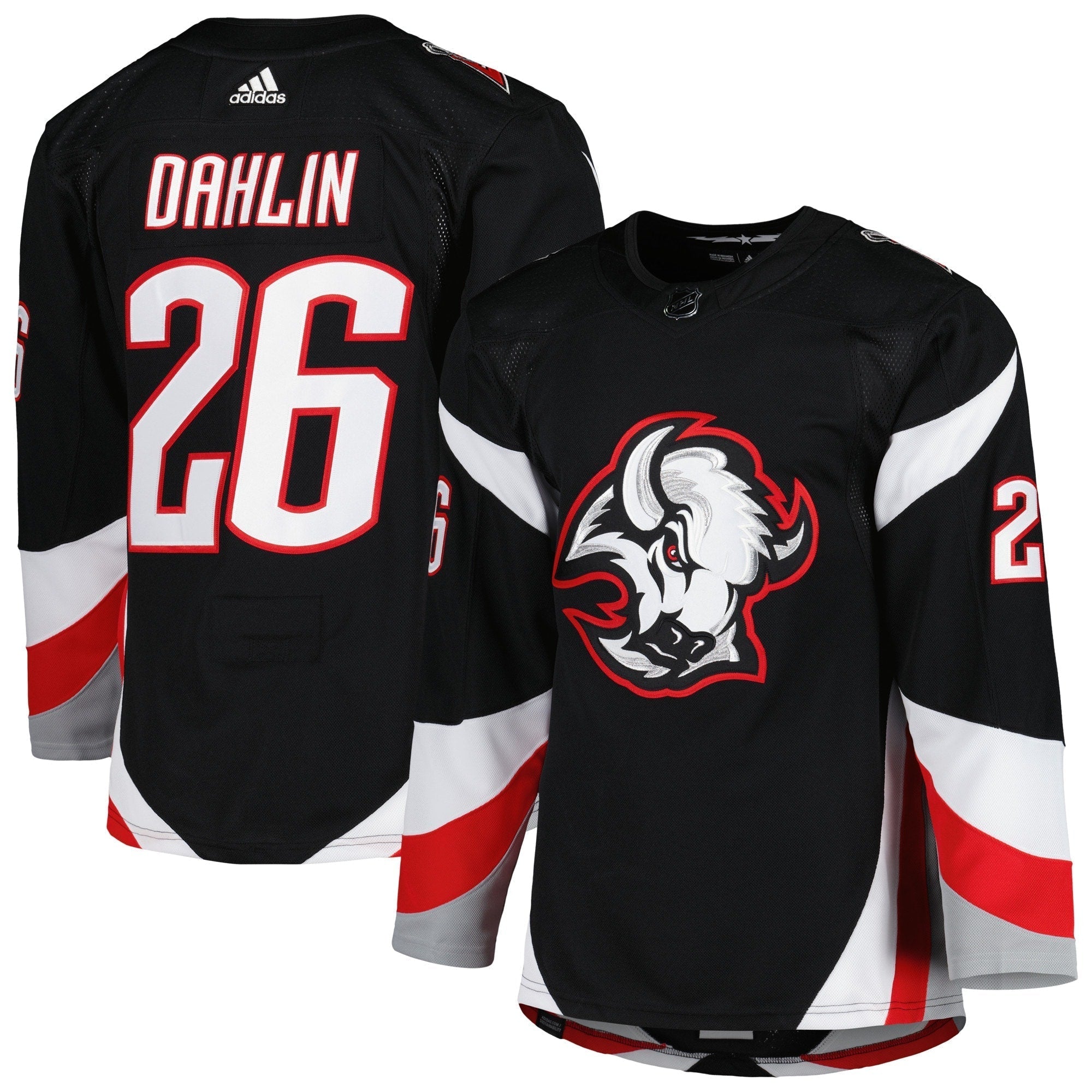 Rasmus Dahlin Buffalo Sabres  Alternate Primegreen Player Shirt - Black