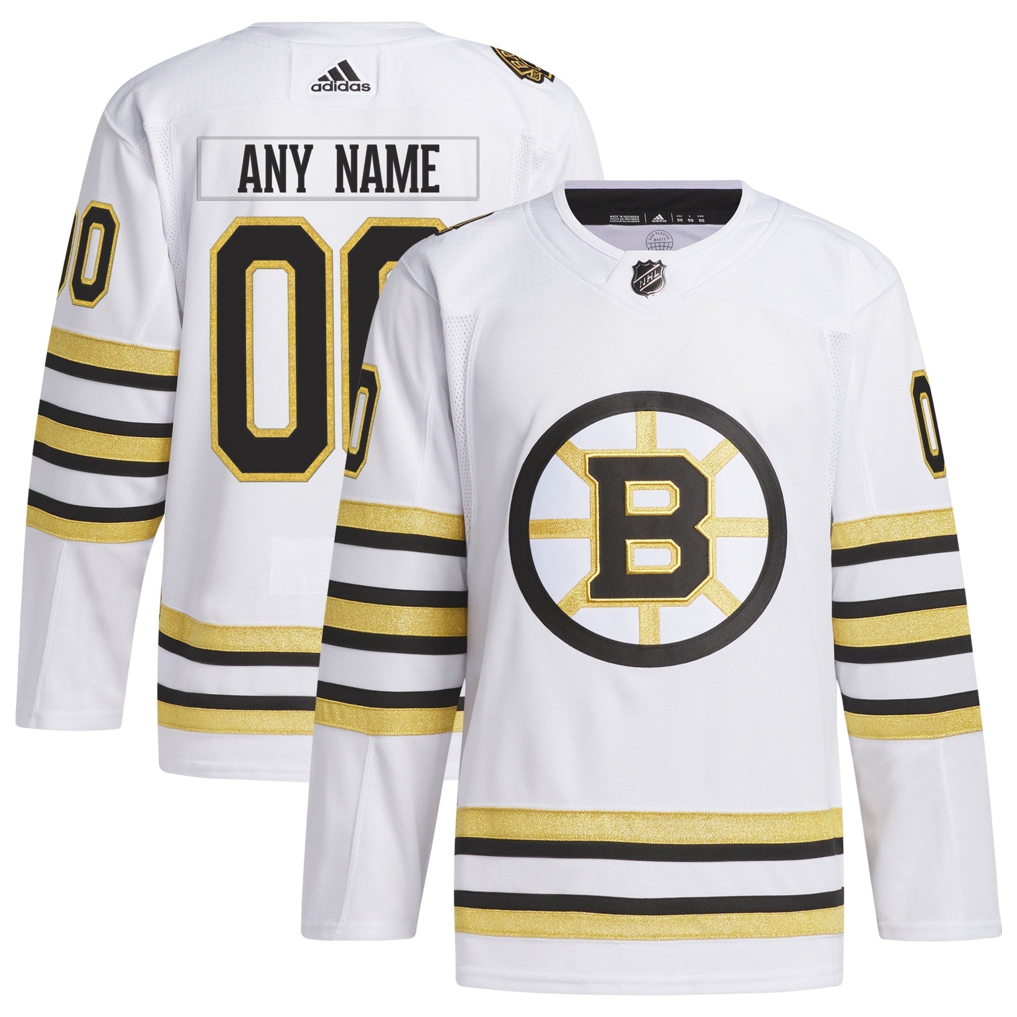 Boston Bruins  100th Anniversary Primegreen customized Shirt - White