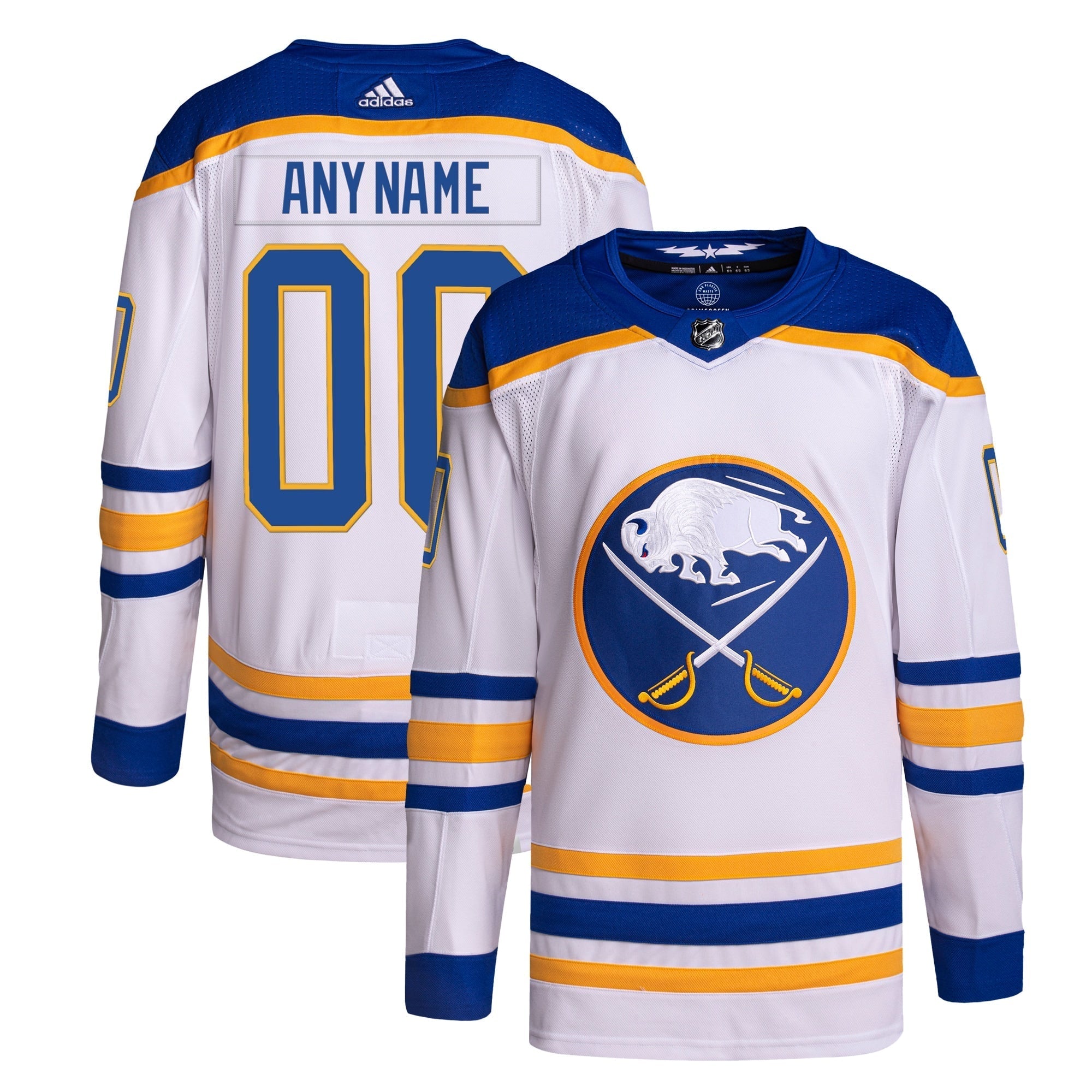 Buffalo Sabres  Away Primegreen customized Shirt - White