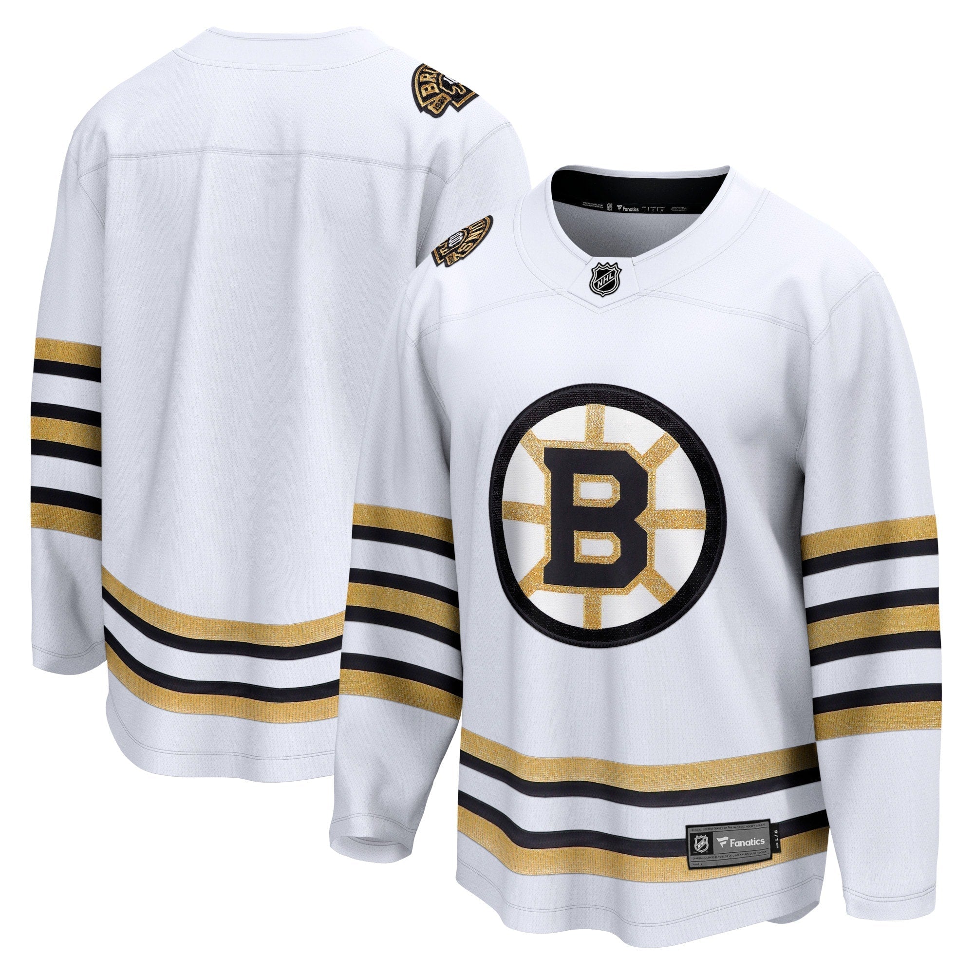 Boston Bruins Fanatics Branded 100th Anniversary Premier Breakaway Shirt - White