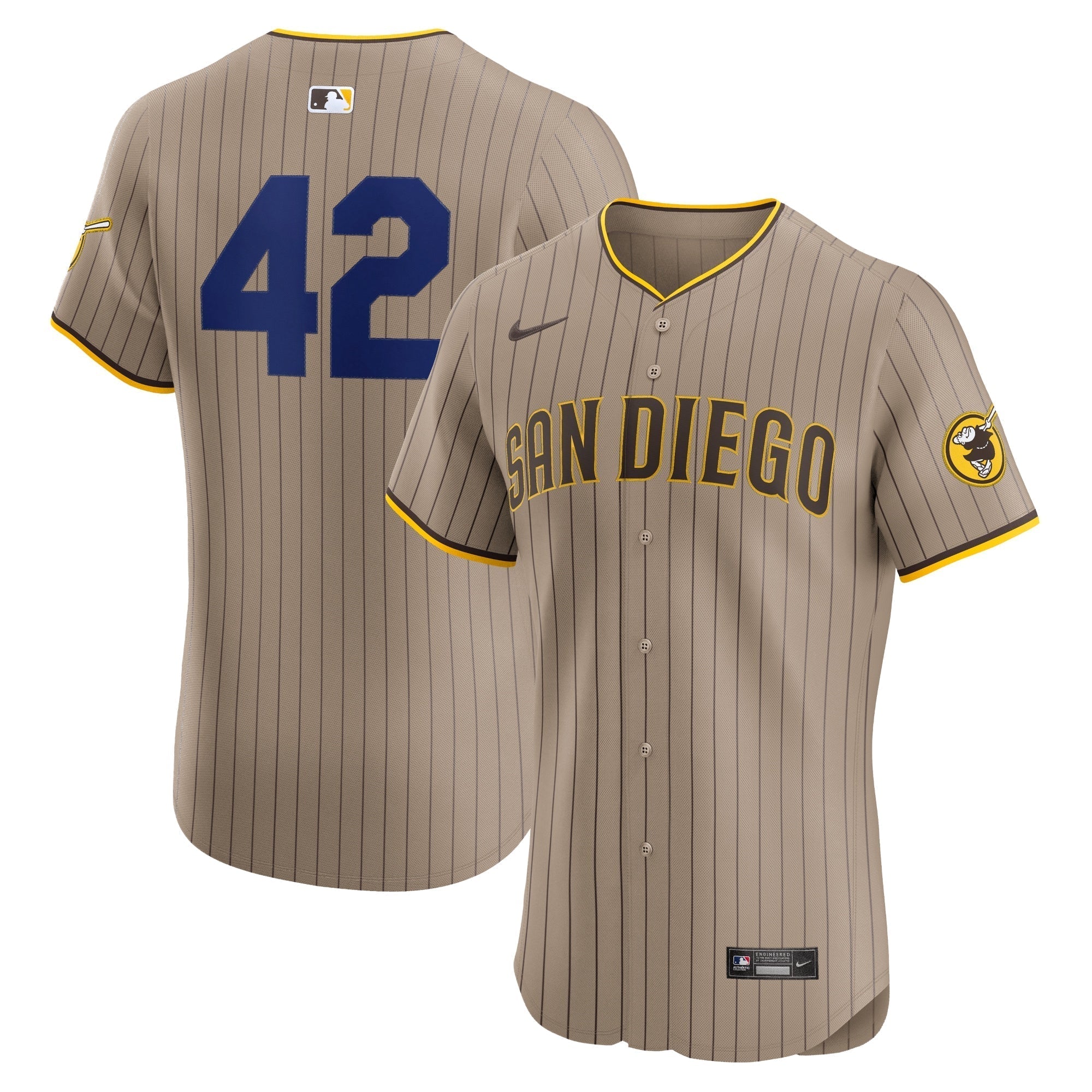 San Diego Padres  Alternate 2024 Jackie Robinson Day Elite Shirt - Brown
