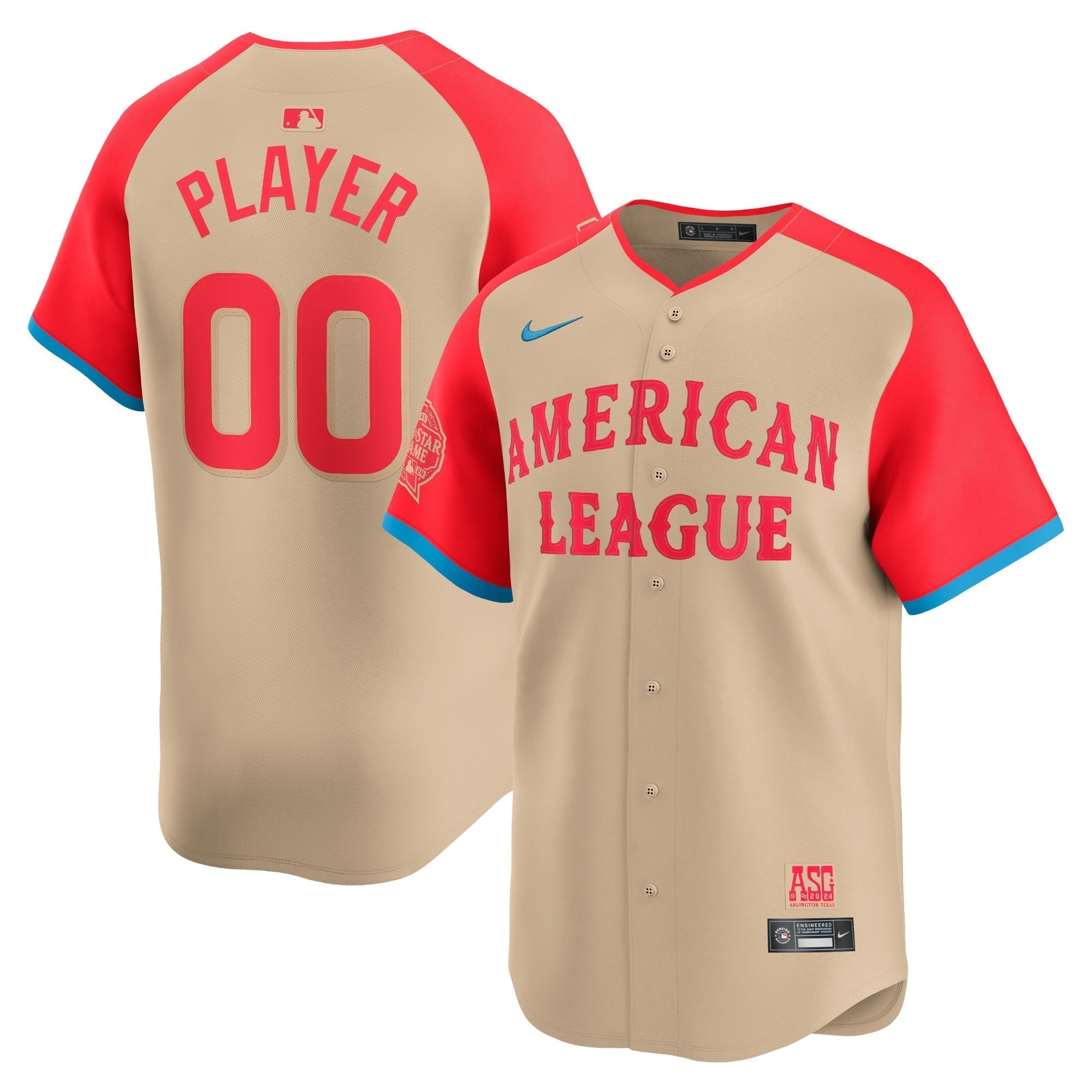American League  2024 MLB All-Star Game Limited Pick-A-Player customized Shirt - Cream