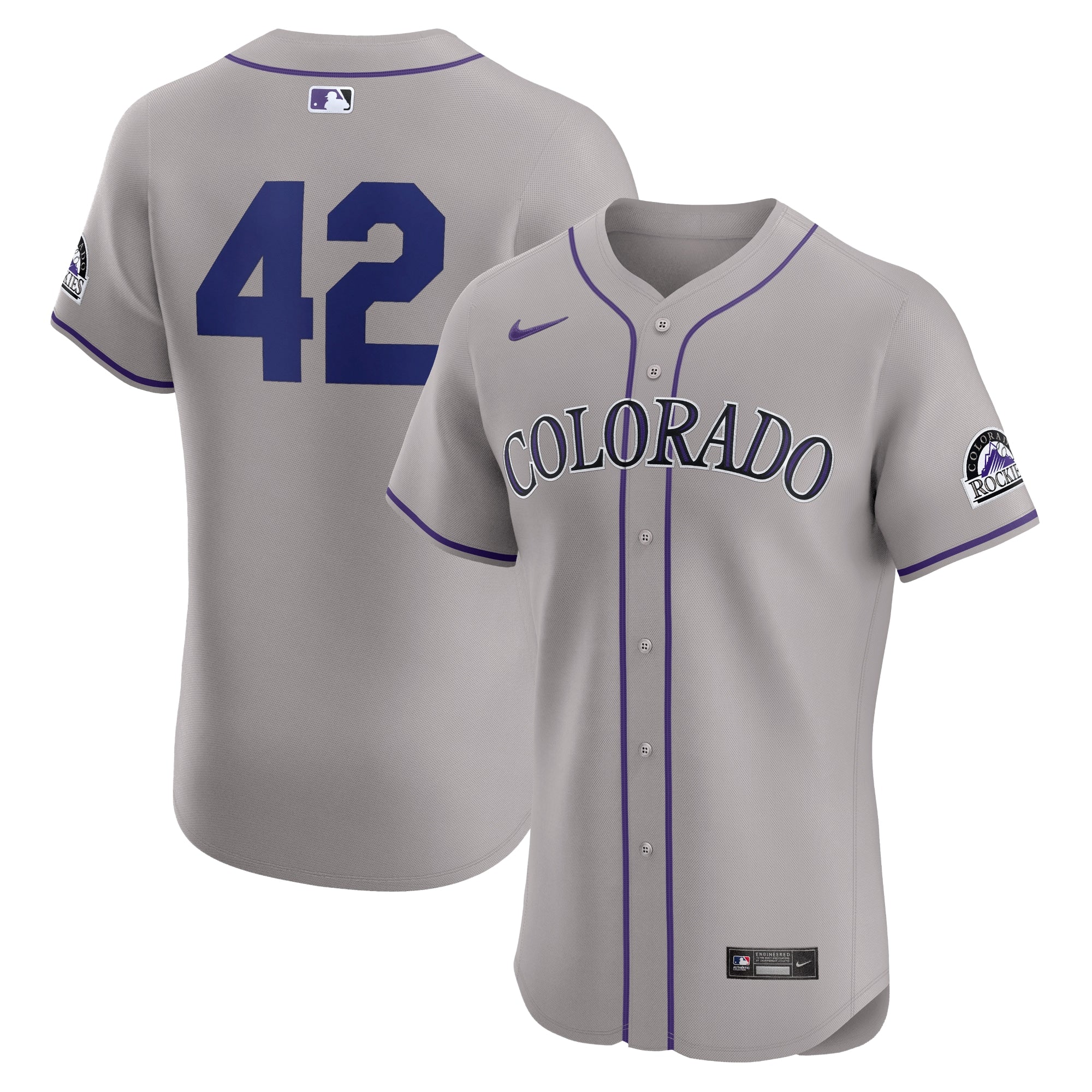 Colorado Rockies  Road 2024 Jackie Robinson Day Elite Shirt - Gray