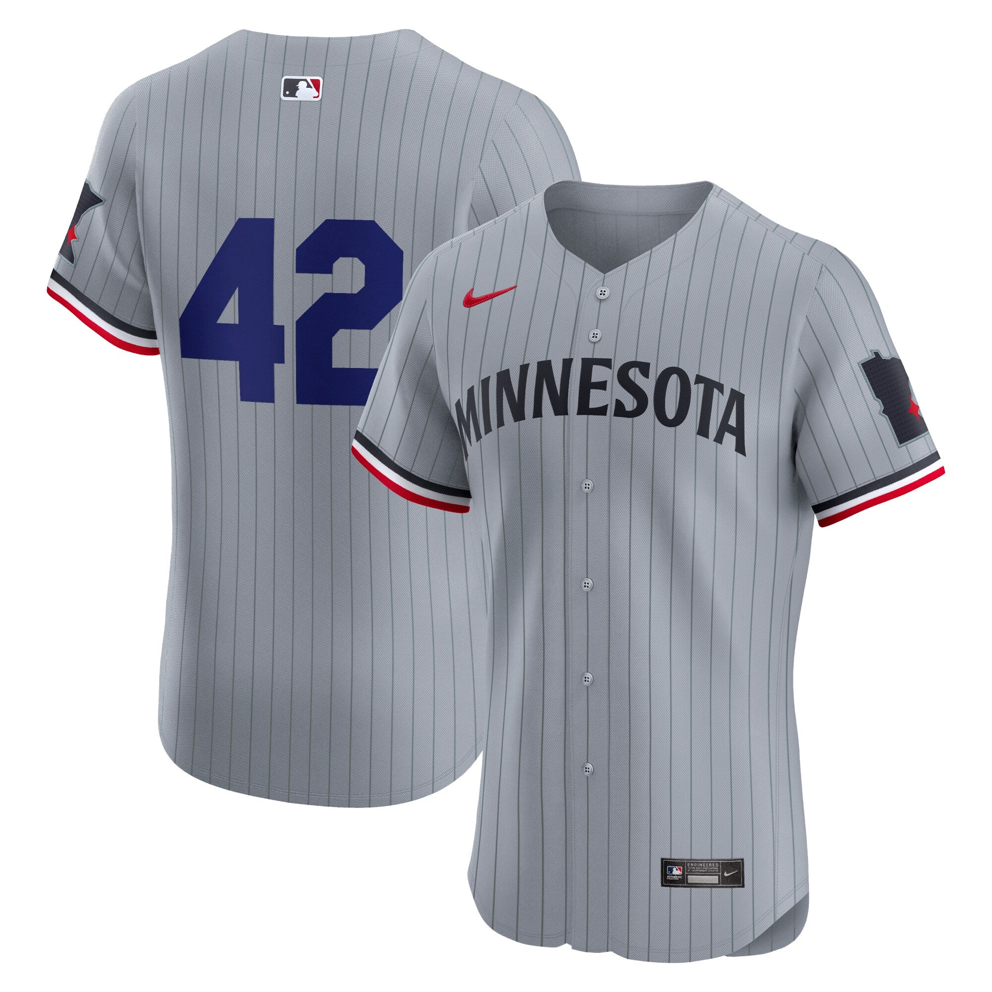 Minnesota Twins  Road 2024 Jackie Robinson Day Elite Shirt - Gray