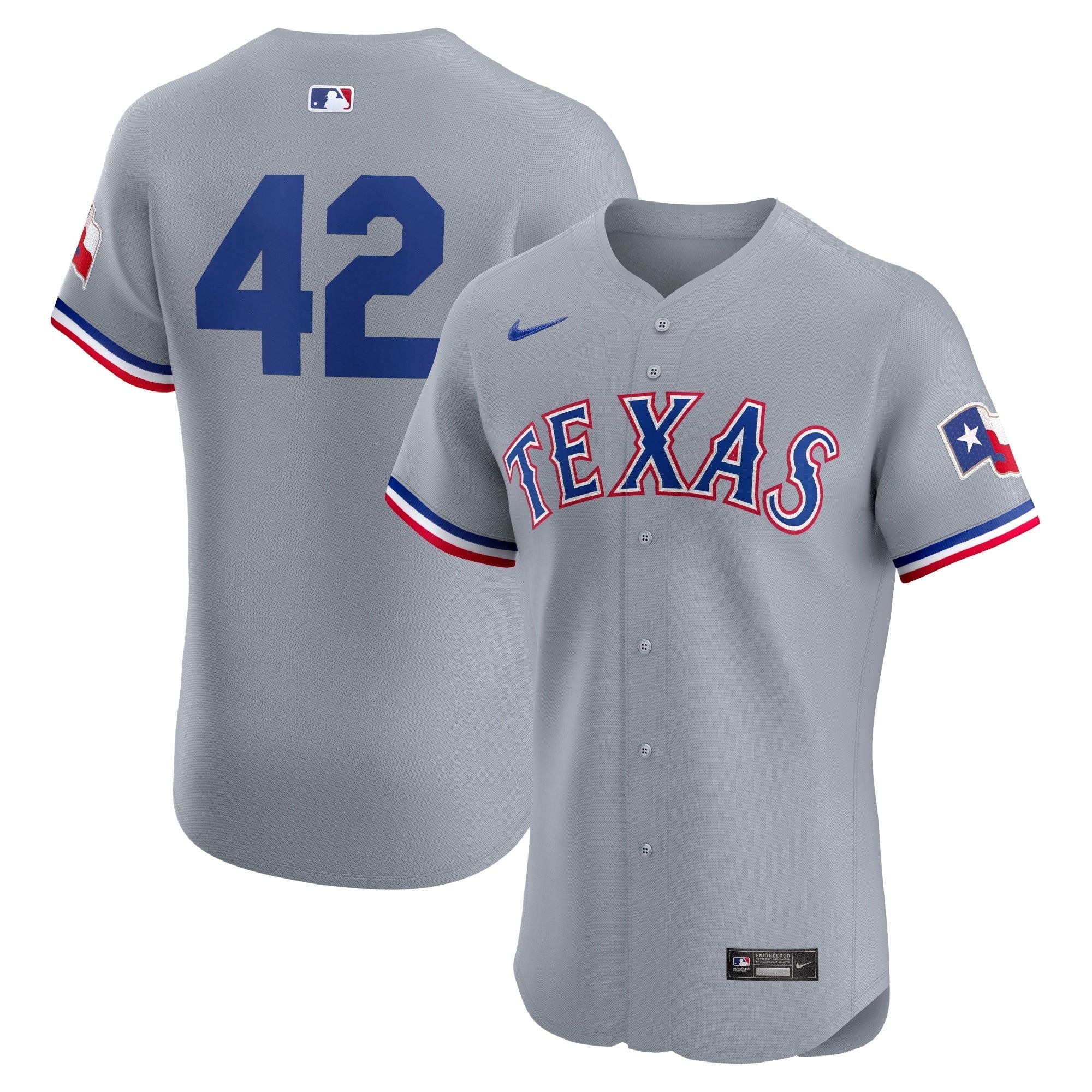 Texas Rangers  Road 2024 Jackie Robinson Day Elite Shirt - Gray