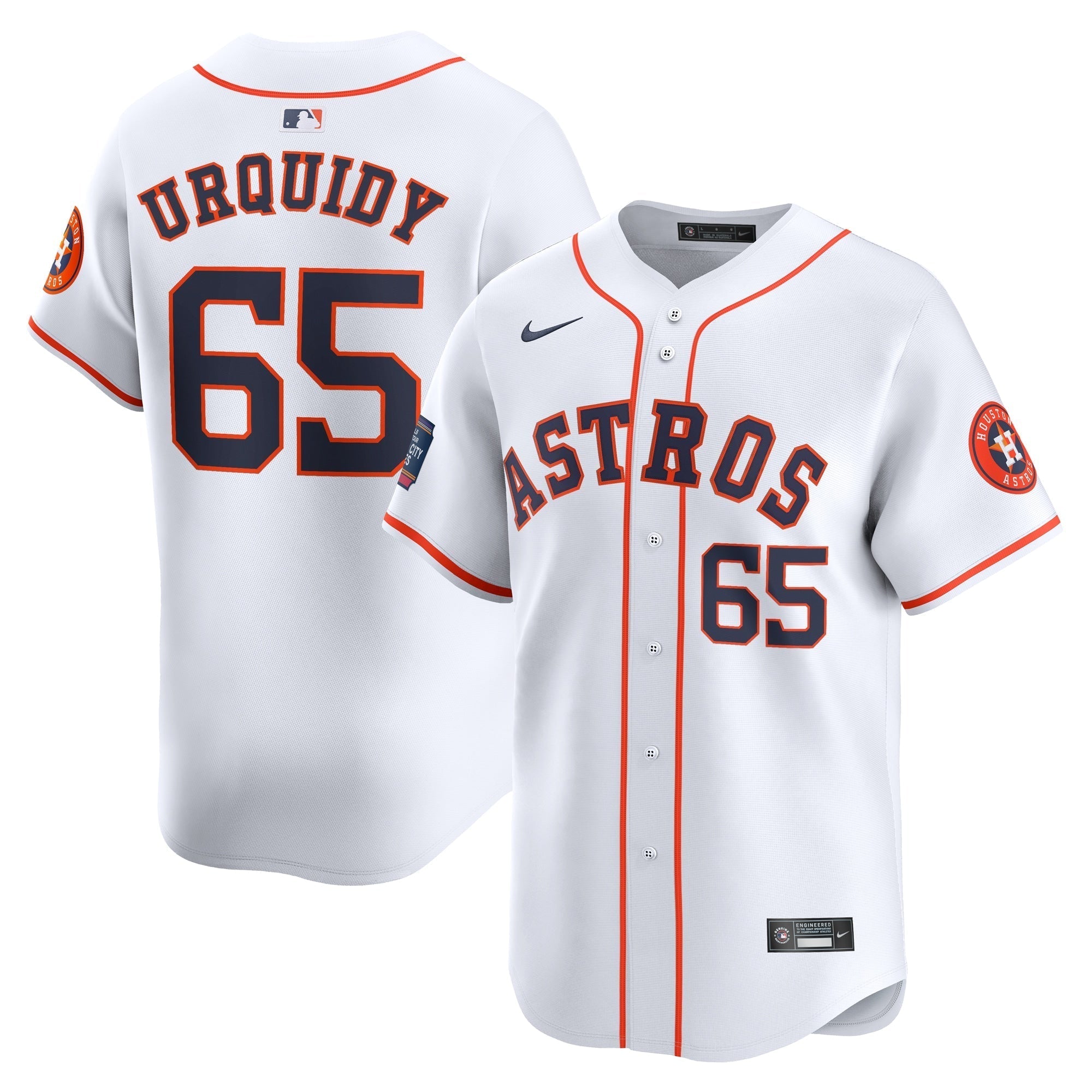 Jose Urquidy Houston Astros  2024 MLB World Tour Mexico City Series Home Limited Player Shirt - White