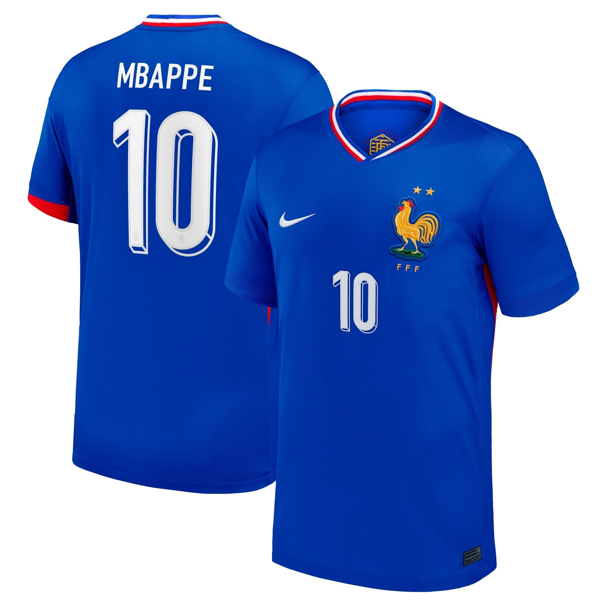 Kylian Mbappe France National Team 2024 Home Soccer Shirt - Blue