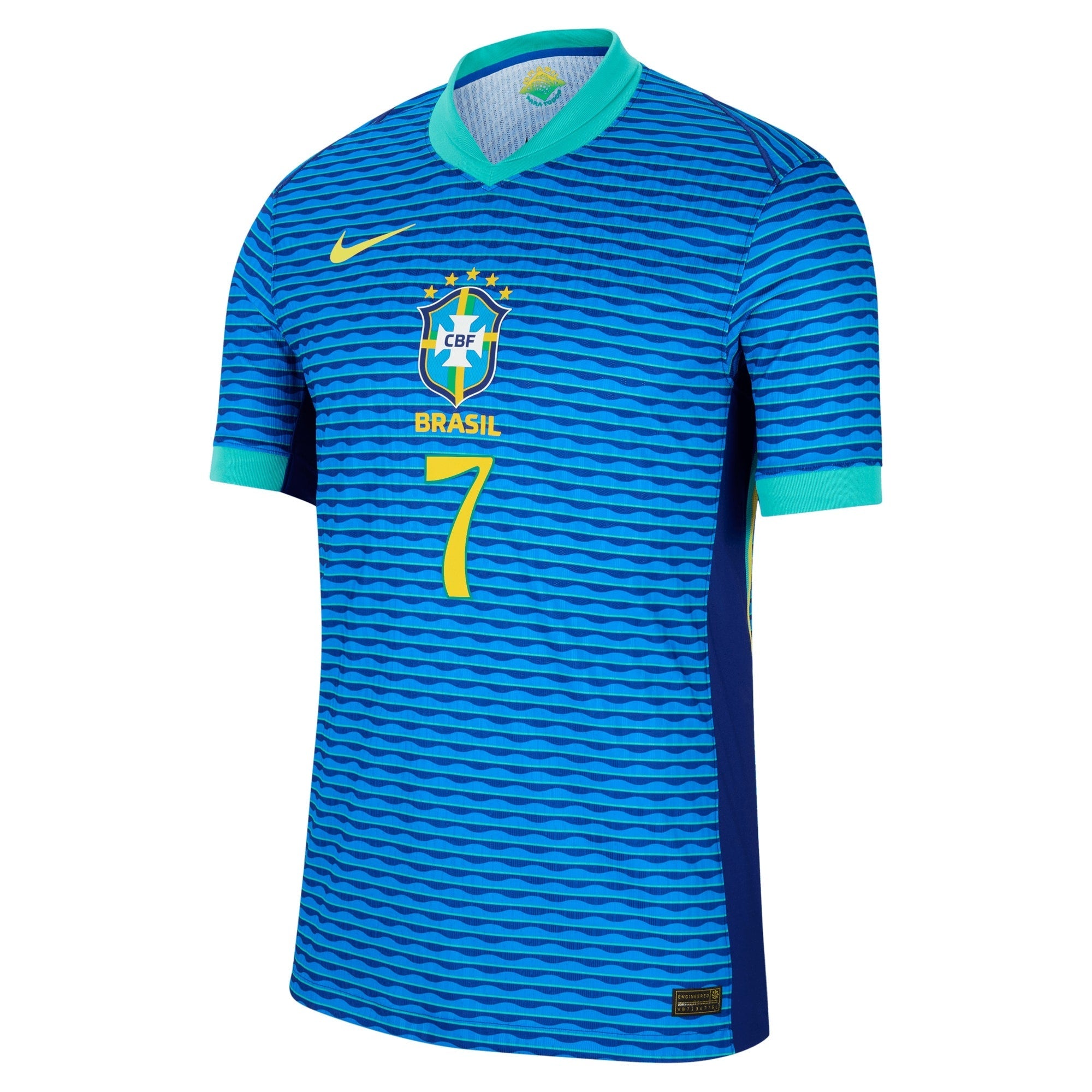 Vini Jr. Brazil National Team 2024 Away Soccer Shirt - Blue