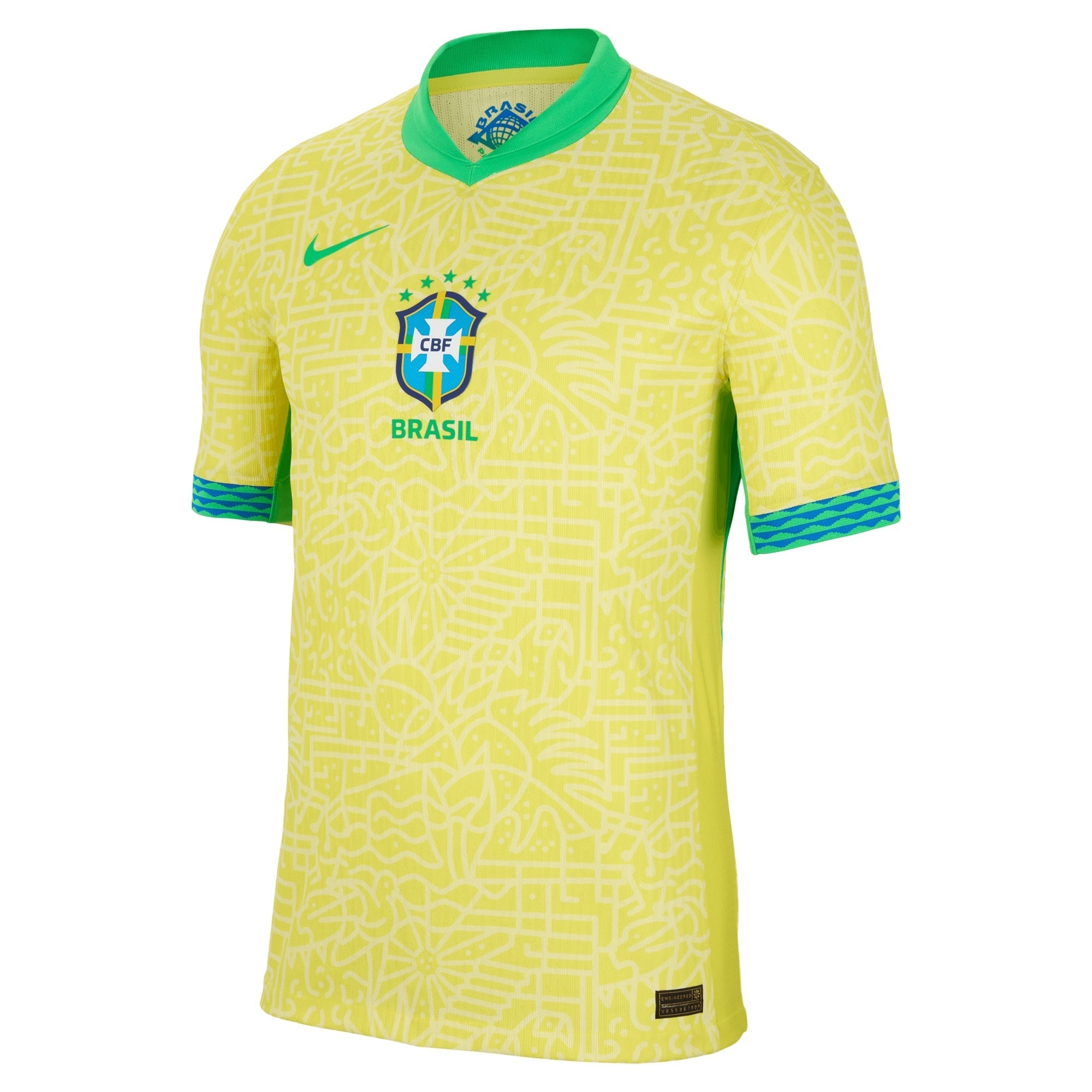 Brazil National Team 2024 Home Match Customized Soccer Shirt – Yellow