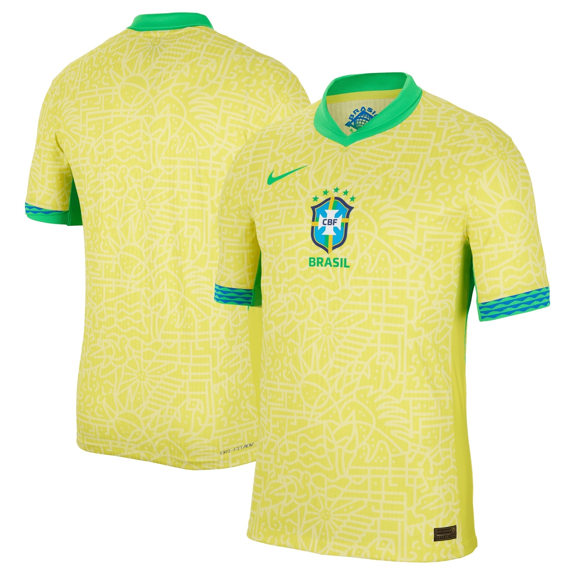 Brazil National Team 2024 Home Match Customized Soccer Shirt – Yellow