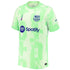 Nike Lamine Yamal Barcelona third jersey 2025 in light green with Spotify logo and club crest