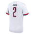 PSG Nike Away Jersey 2025 white soccer shirt with Hakimi number 2 on the back