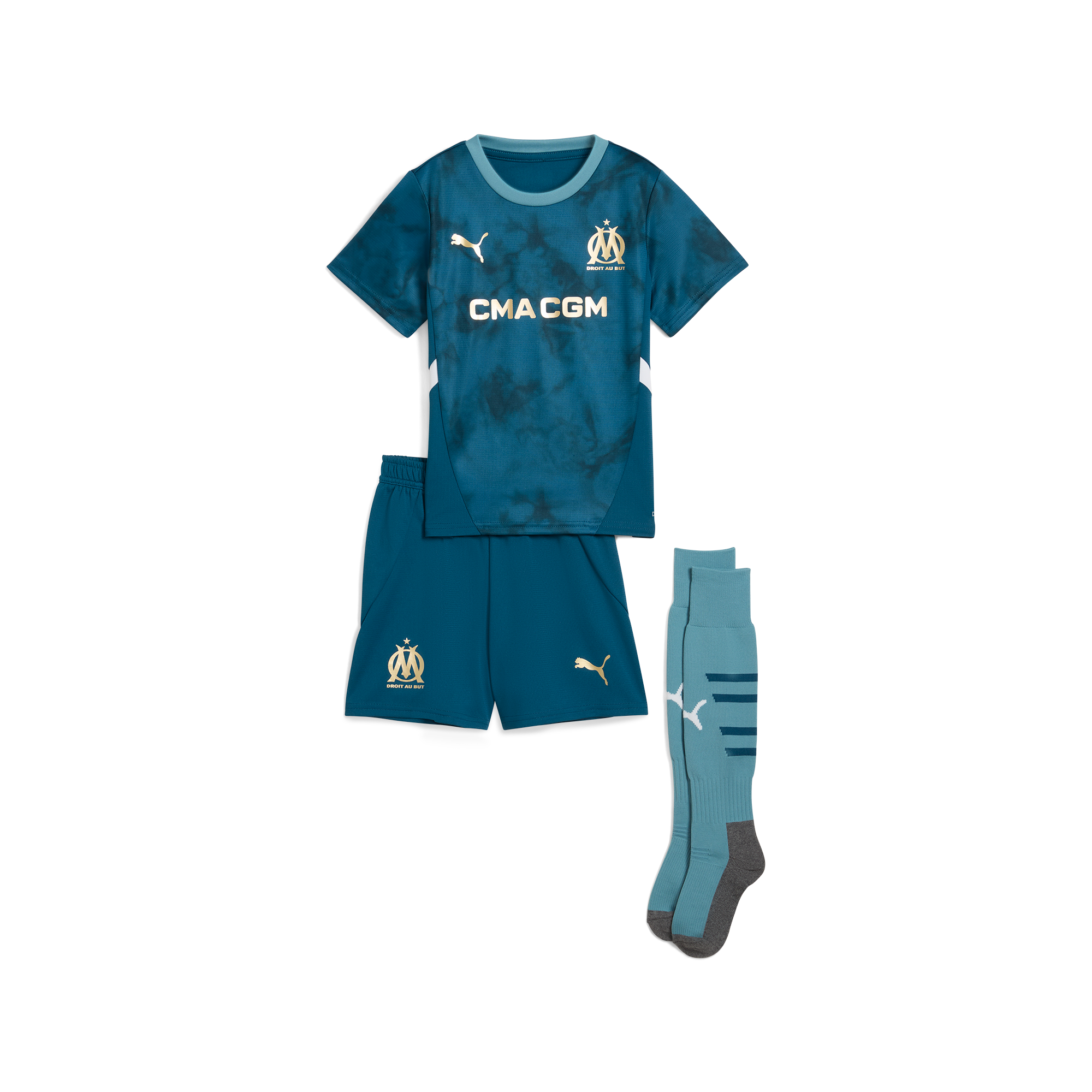 Olympique de Marseille  Away Minikit 2024-25 Customized Soccer Shirt