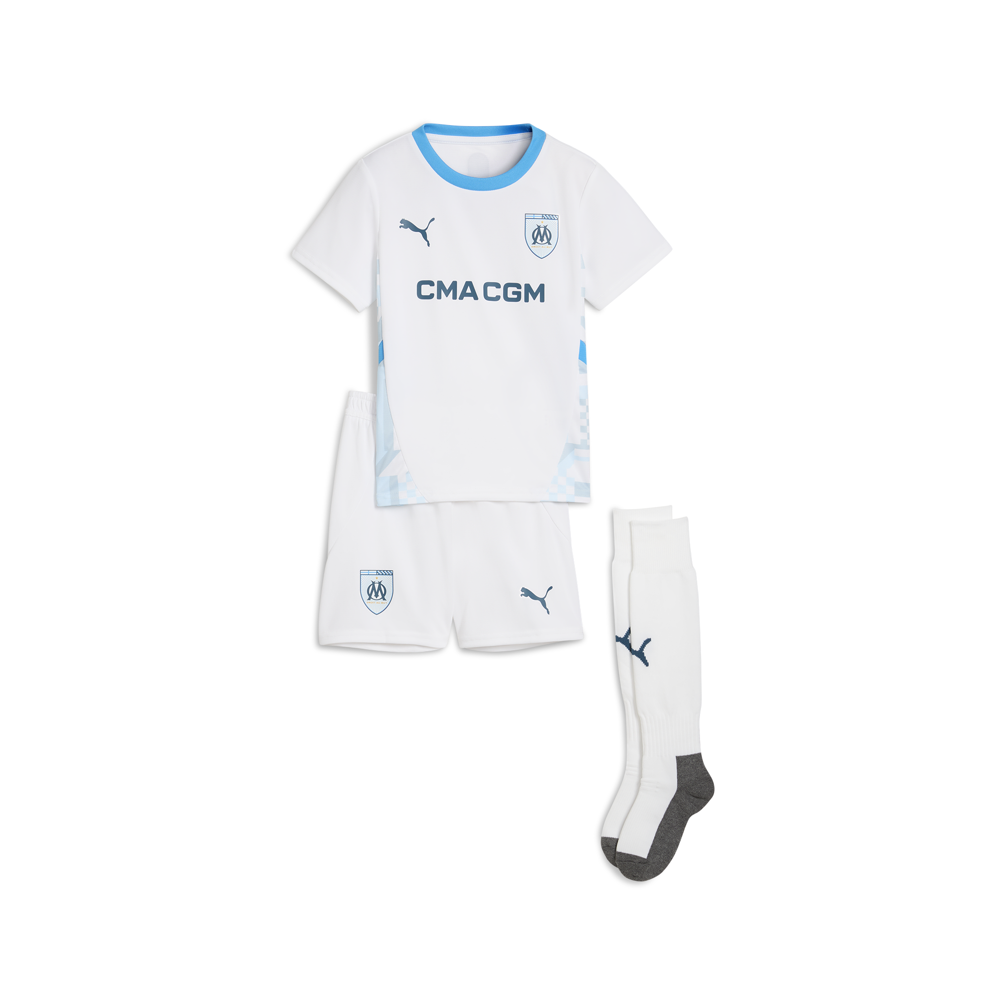 Olympique de Marseille  Home Minikit 2024-25 Customized Soccer Shirt