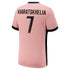 Nike Khvicha Kvaratskhelia PSG 2024 Jersey in pink with black name and number on back