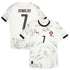 Puma Cristiano Ronaldo Portugal away jersey 2025 white football shirt with number 7 and black collar