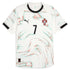 Puma Cristiano Ronaldo Portugal away jersey 2025 with white base and colorful wave pattern