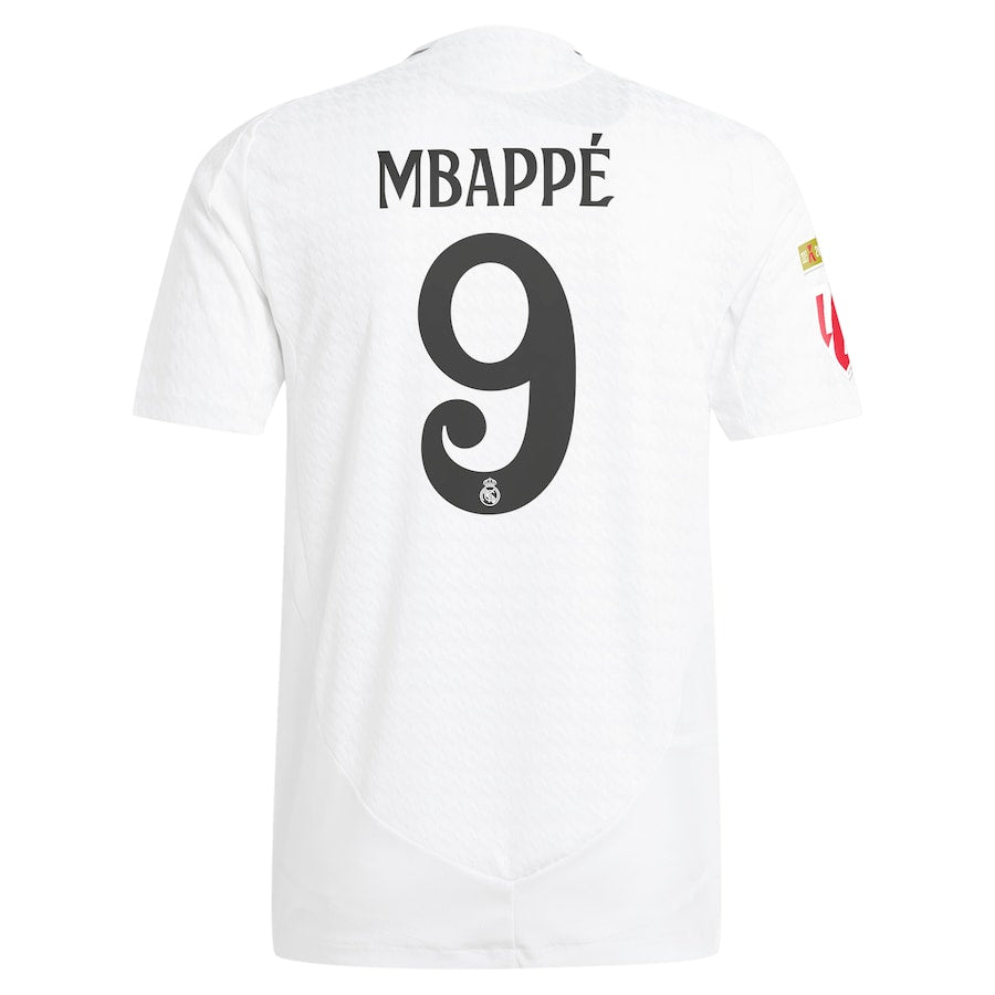Kylian Mbappé 9 Real Madrid  2024/2025 Home Player Soccer Shirt - White
