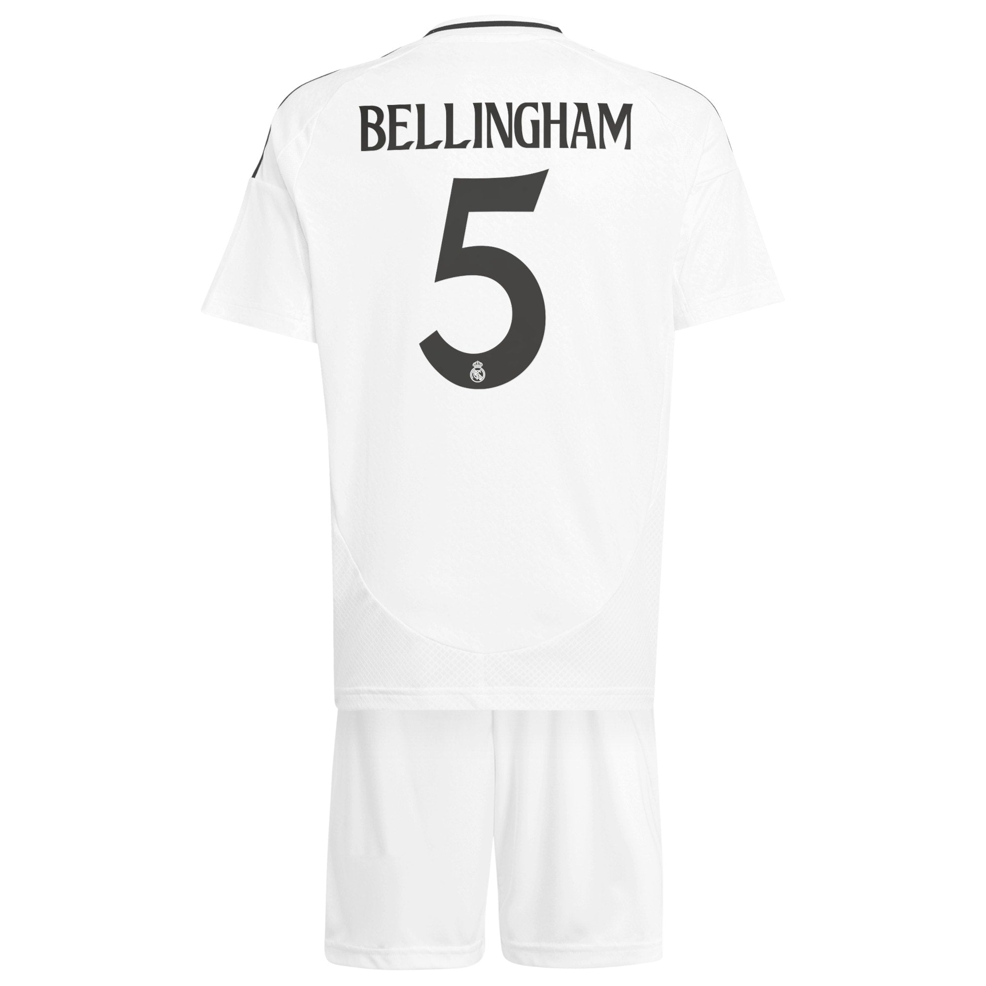 Real Madrid Home Kids 2024-25 with Bellingham 5 printing Soccer Shirt - White