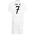 Real Madrid Home Youthkit 2024-25 with Vini Jr. 7 printing Soccer Shirt - White