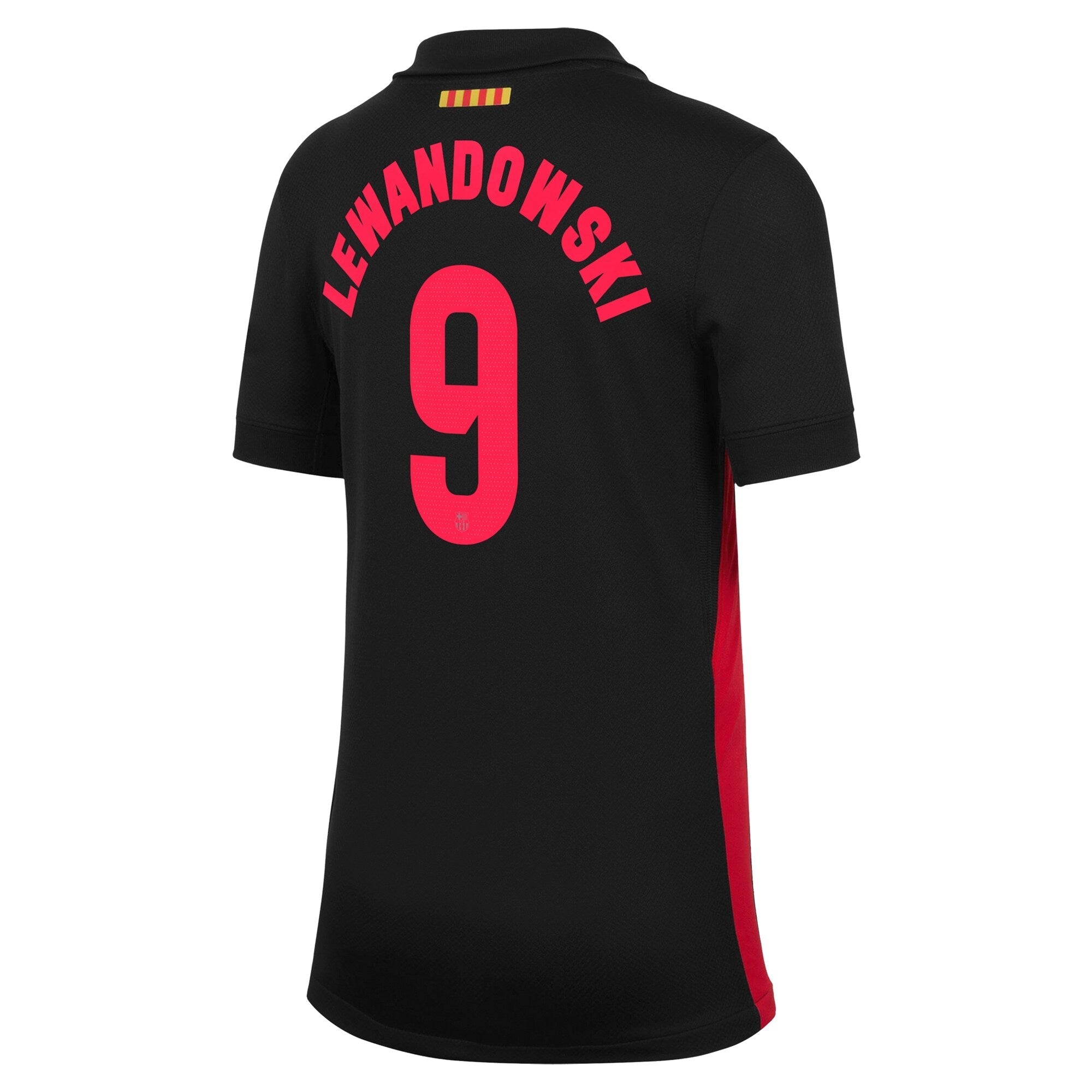 Nike Robert Lewandowski Barcelona Jersey 2025 in black with red number 9 on back