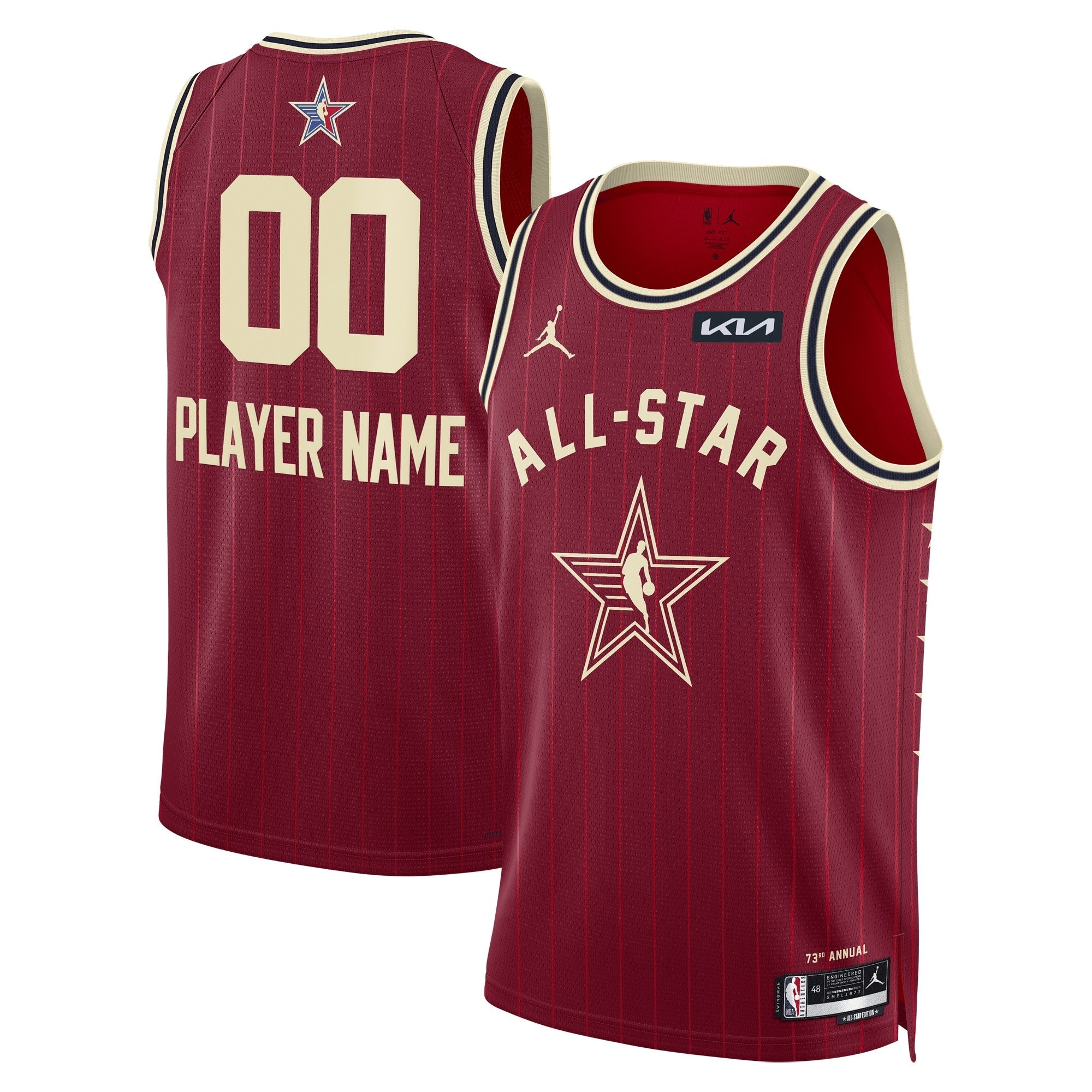Unisex 2024 NBA All-Star Game Swingman customized Shirt - Crimson