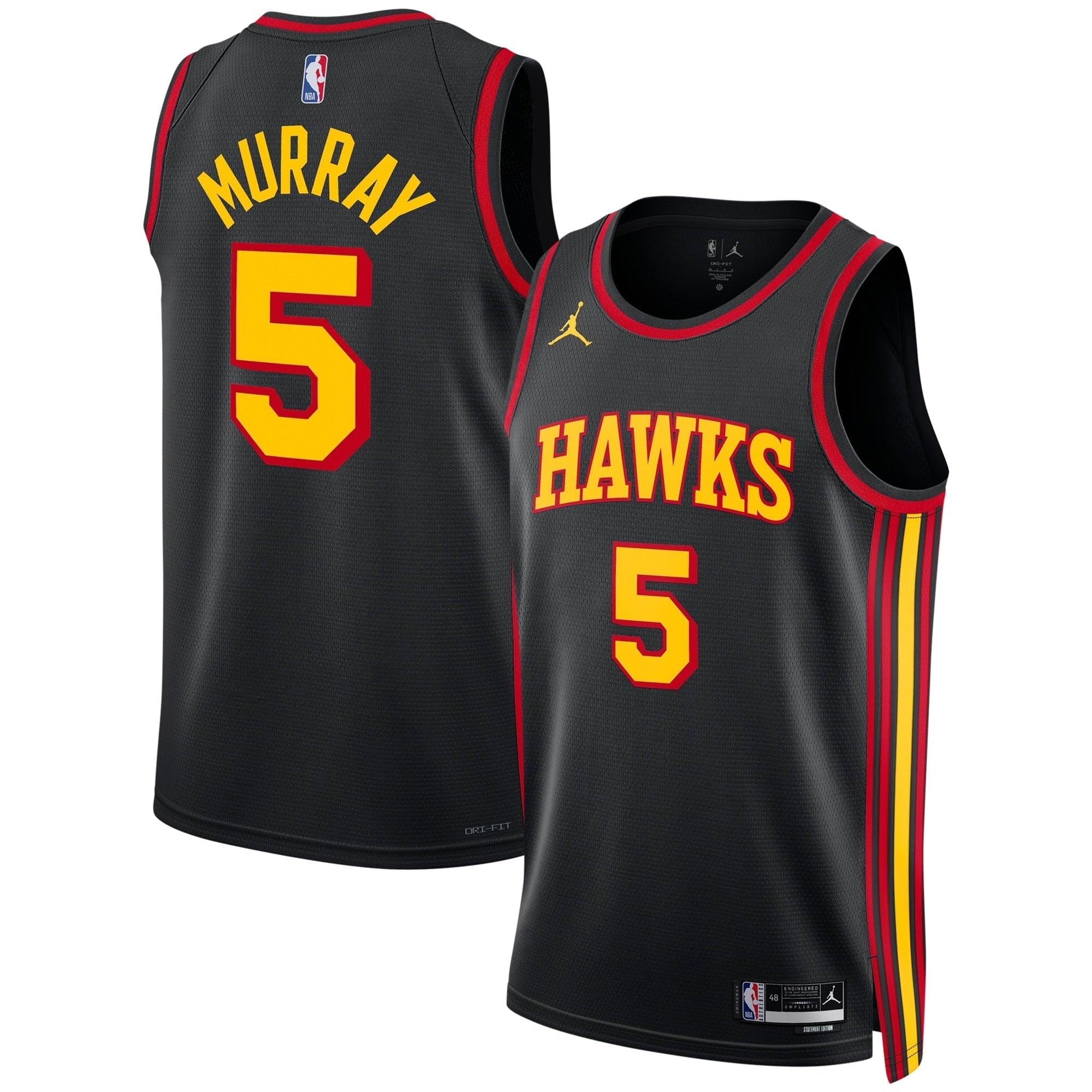 Dejounte Murray Atlanta Hawks Jordan Brand Unisex Swingman Shirt - Statement Edition - Black