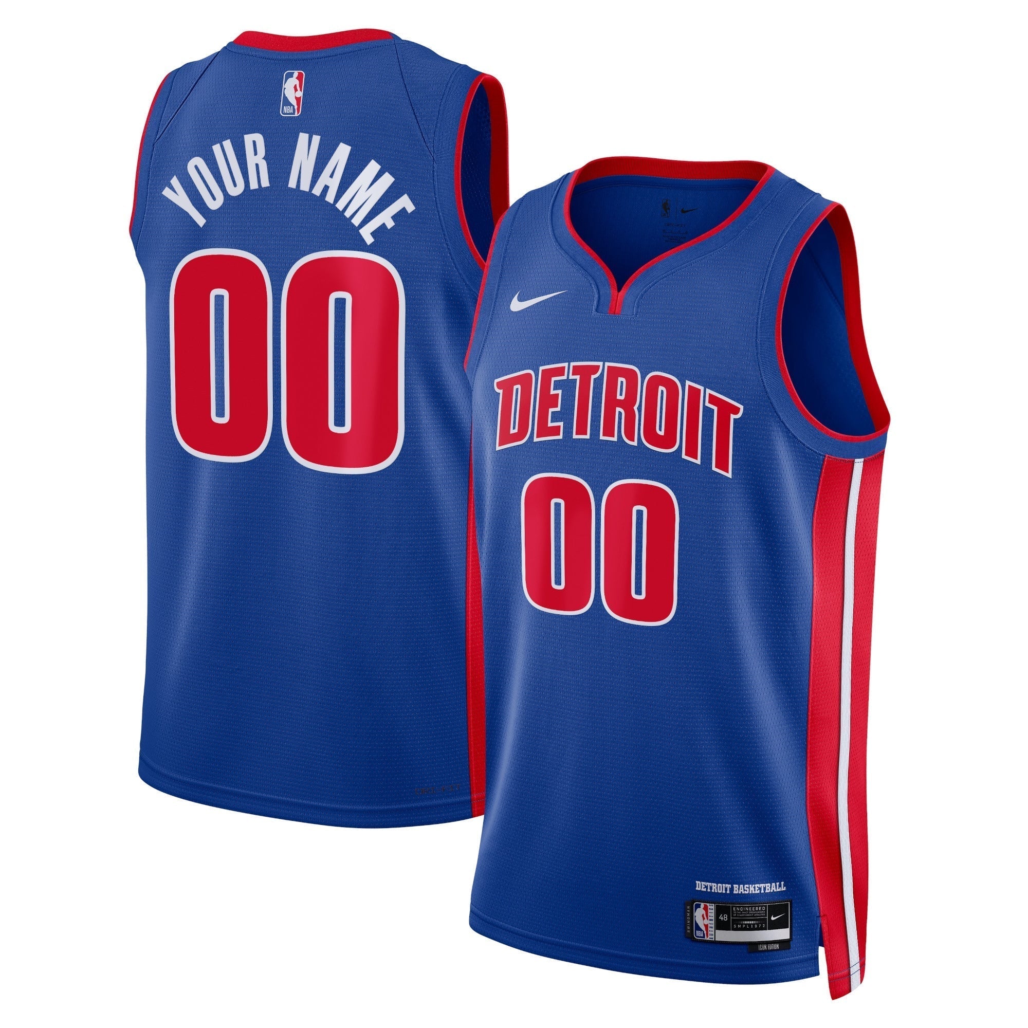 Detroit Pistons  Unisex Swingman customized Shirt Blue - Icon Edition