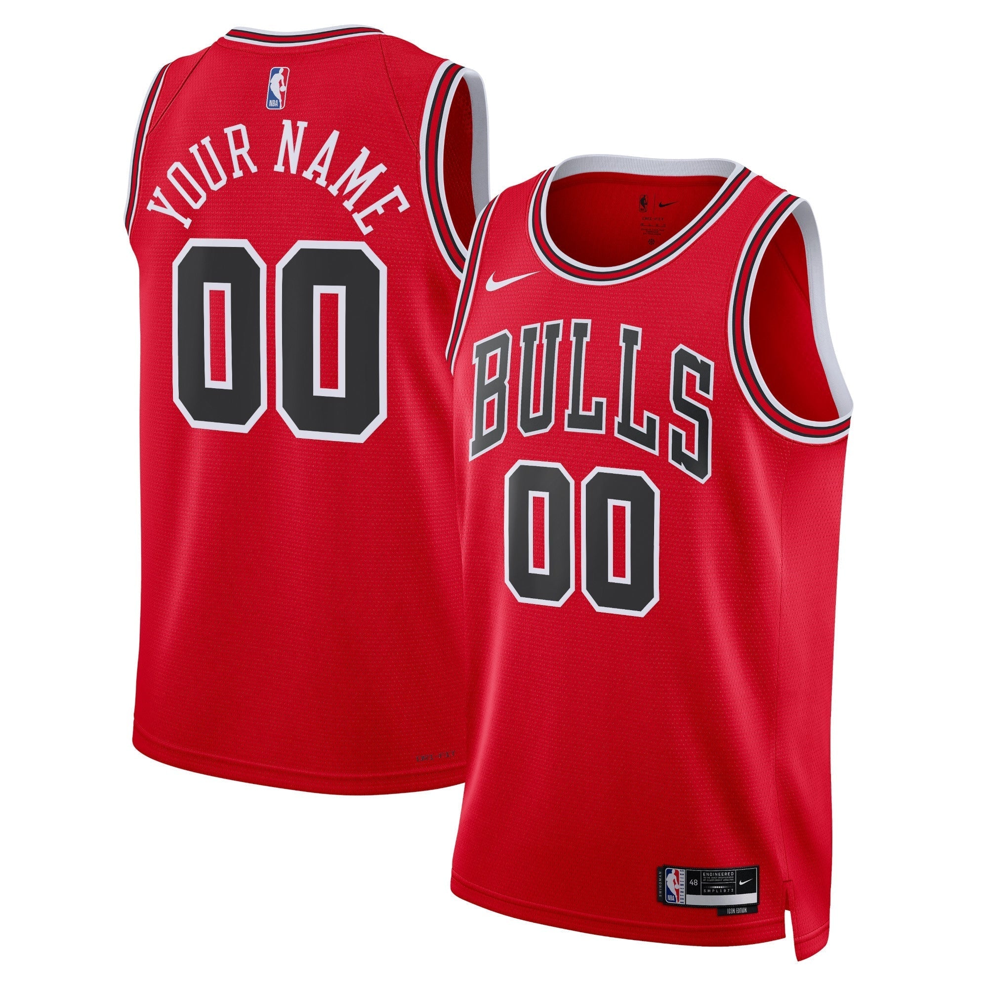 Chicago Bulls  Unisex Swingman customized Shirt Red - Icon Edition