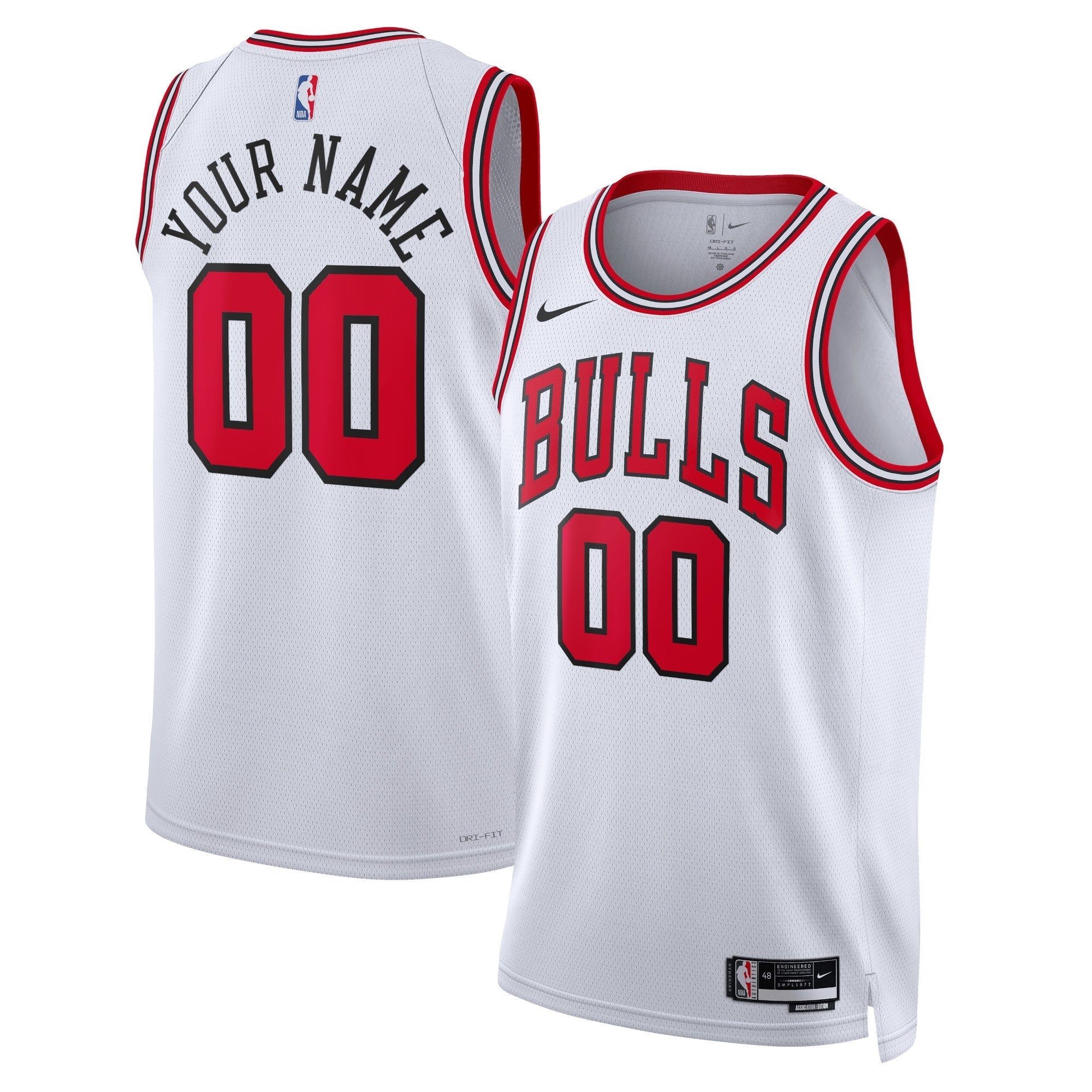 Chicago Bulls  Unisex Swingman customized Shirt White - Association Edition