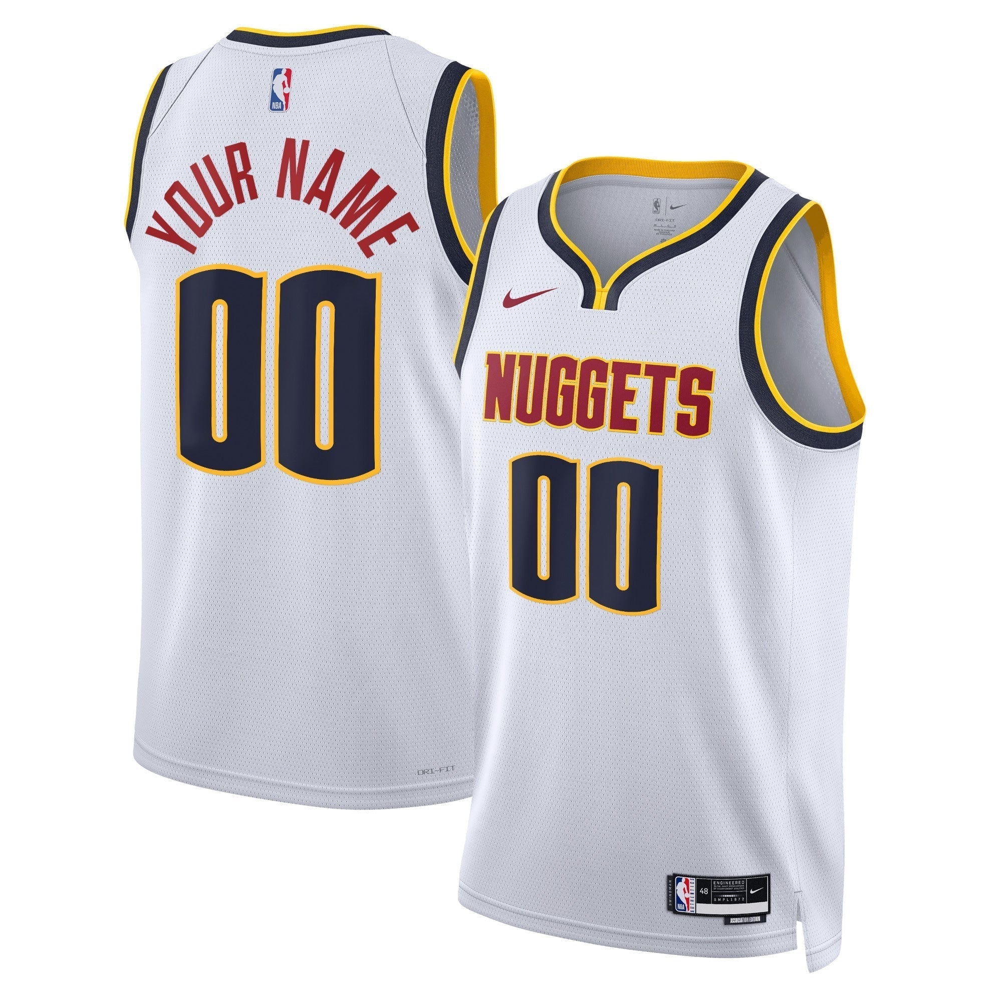 Denver Nuggets  Unisex Swingman customized Shirt White - Association Edition