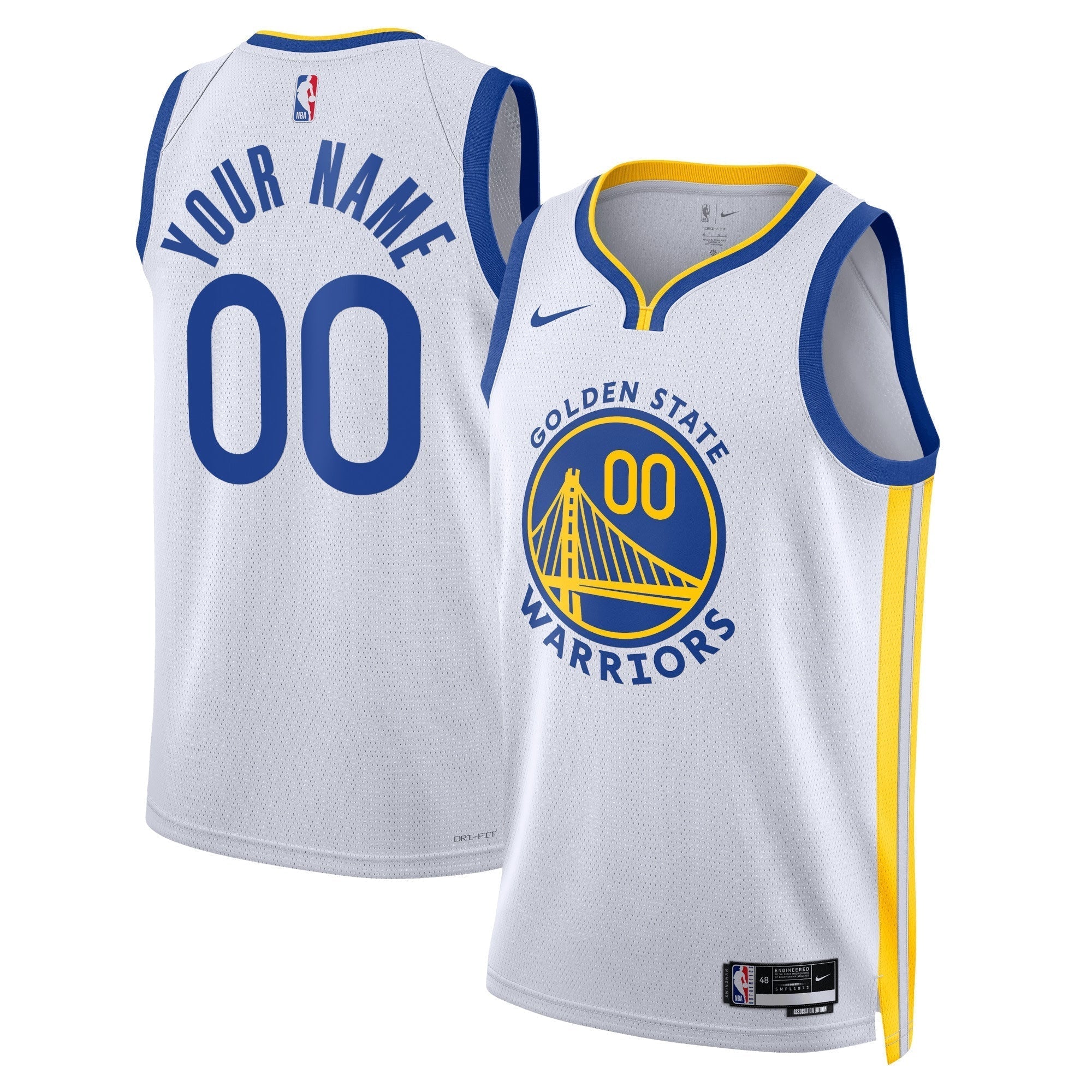 Golden State Warriors  Unisex Swingman customized Shirt White - Association Edition